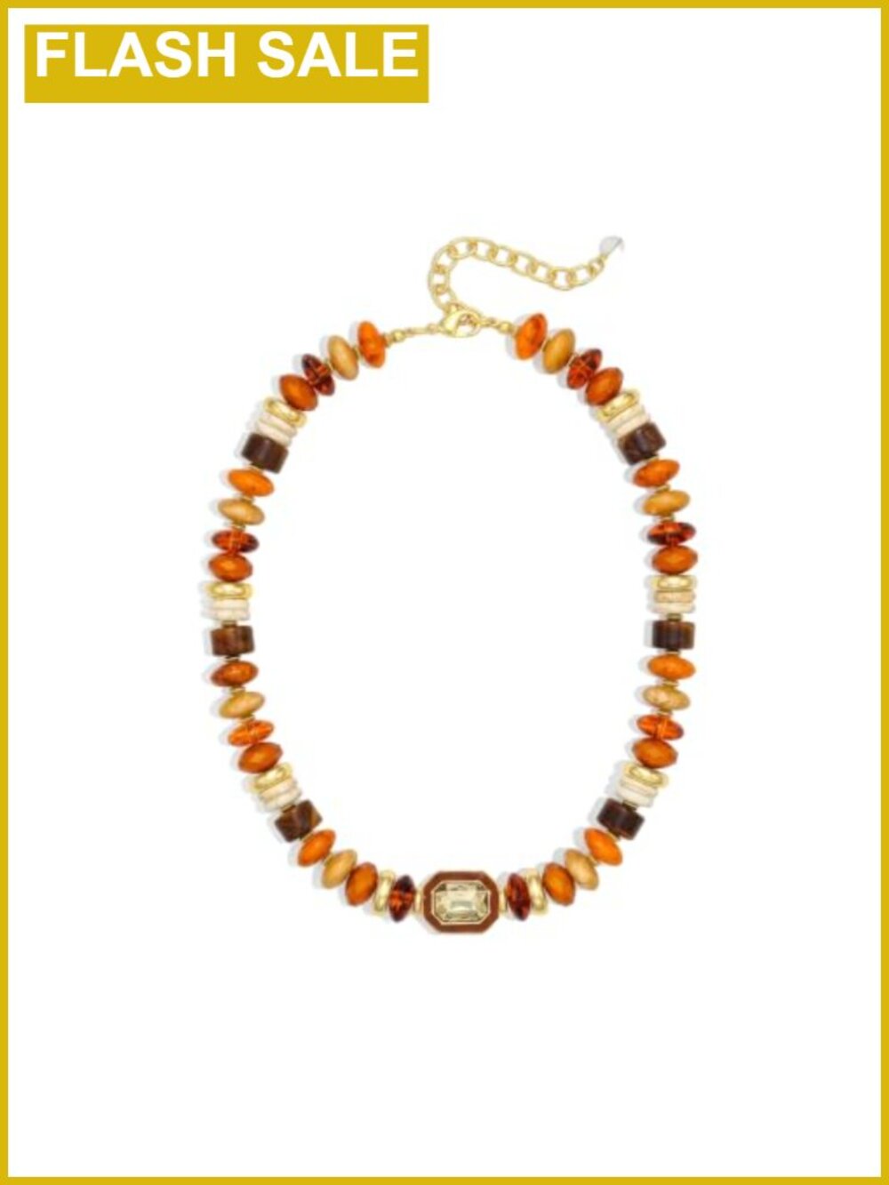 Chunky Beaded Necklace CZ Centerpiece Pendant Western Boho Gift for Women